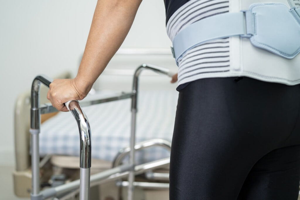 Spine surgery recovery physical therapy session at The Spine and Health Center Bergen County NJ