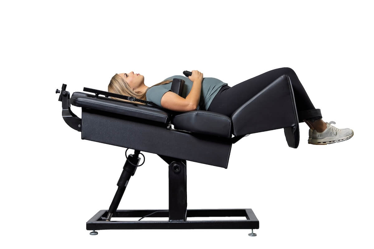 Back on Track chair used for spinal decompression.